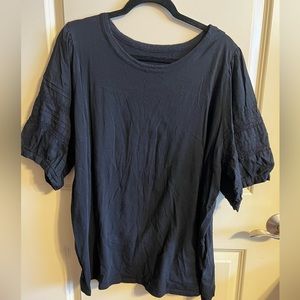 Black short sleeve top
